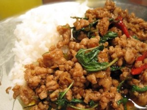 กะเพราหมูสับ